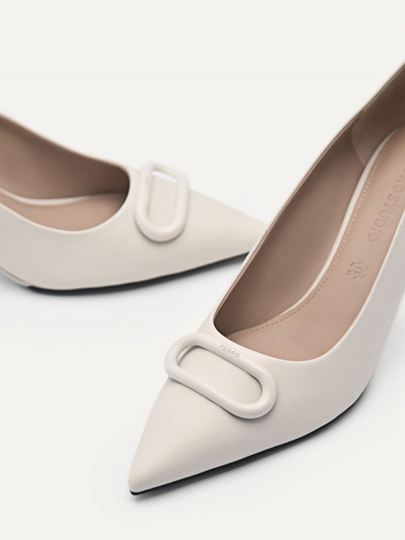 Cream Women's Pedro Studio Kate Leather Pumps | CRHTQX-253