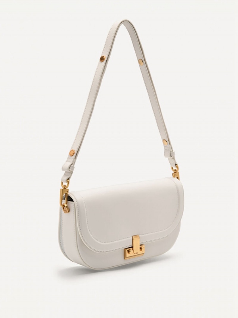 Cream Women's Pedro Studio Millie Leather Shoulder Bags | IVBDOW-720