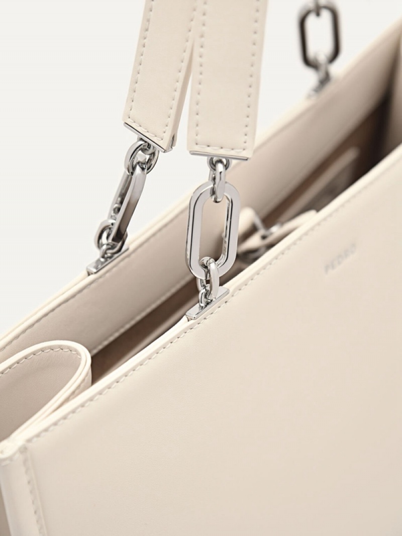 Cream Women's Pedro Studio Rift Leather Shoulder Bags | TBFORW-640