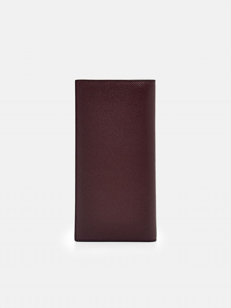 Dark Brown Men's Pedro Icon Leather Long Wallet | NLEZVY-675