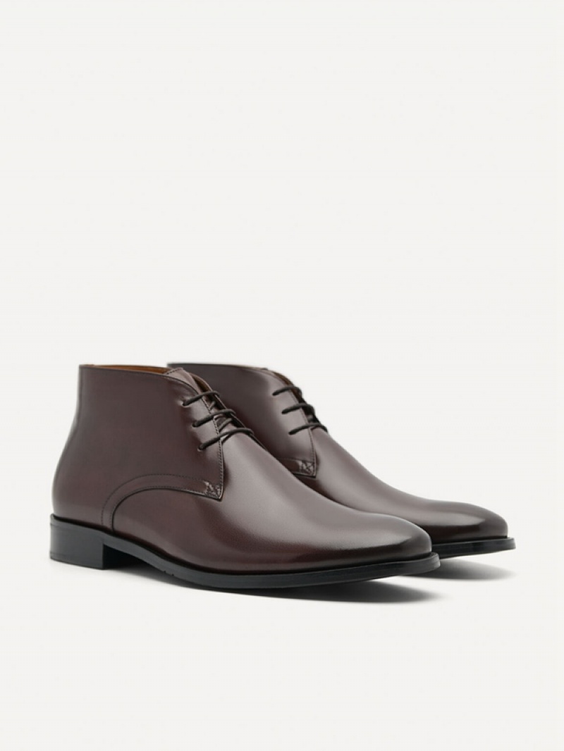 Dark Brown Men's Pedro Oscar Ankle Boots | CQTMRK-964