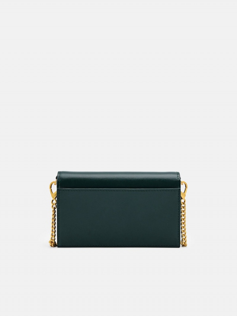 Dark Green Women's Pedro Icon Leather Bifold Wallet | INWXDY-428