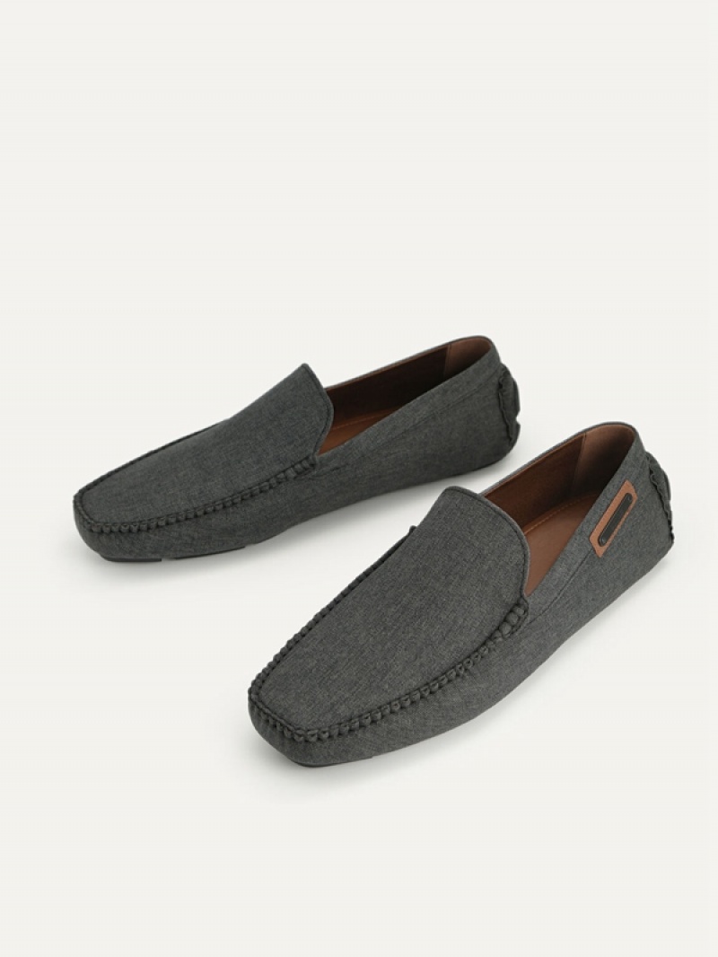 Dark Grey Men's Pedro Casual Moccasins | VGTLXS-238