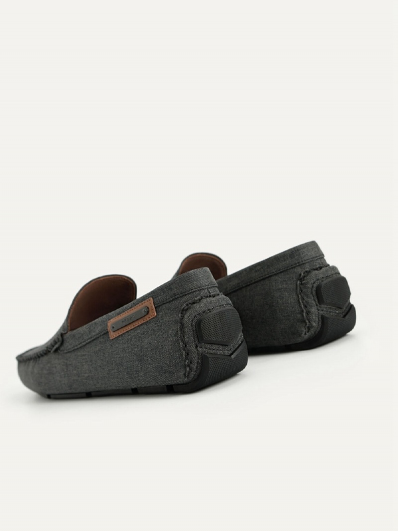 Dark Grey Men's Pedro Casual Moccasins | VGTLXS-238