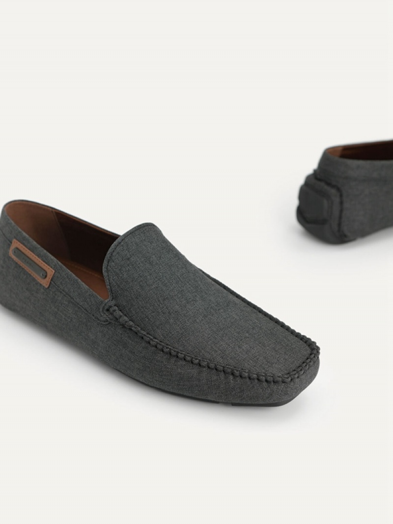 Dark Grey Men's Pedro Casual Moccasins | VGTLXS-238