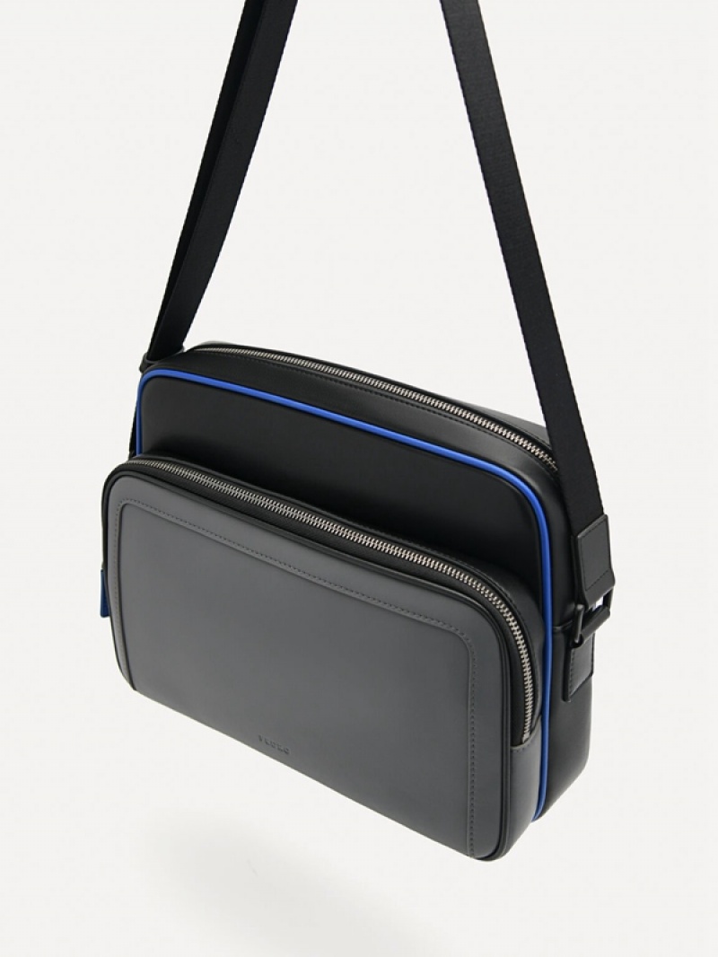 Dark Grey Men's Pedro Porte Messenger Bags | MRPEJG-507