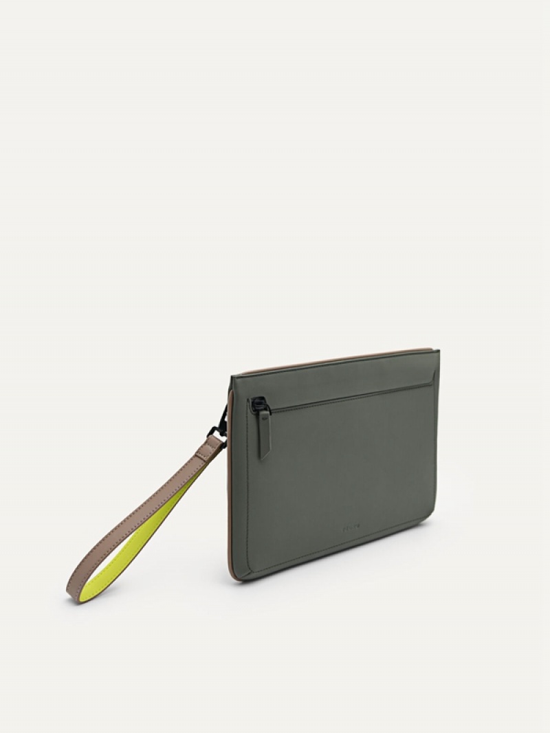 Green Men's Pedro Gable Clutch Bag | GMUVID-408