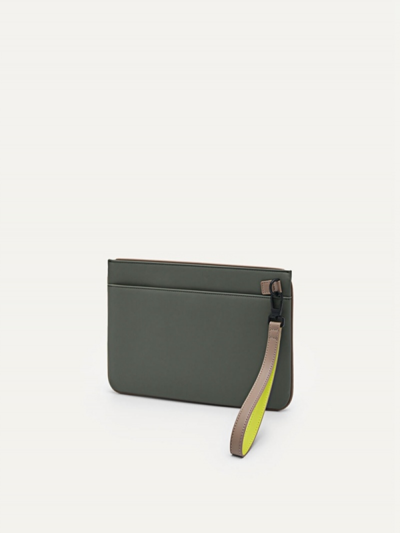 Green Men's Pedro Gable Clutch Bag | GMUVID-408