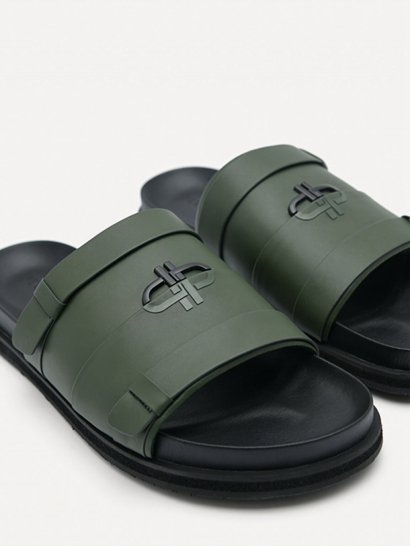 Green Men's Pedro Icon Slides | IPRJBZ-471