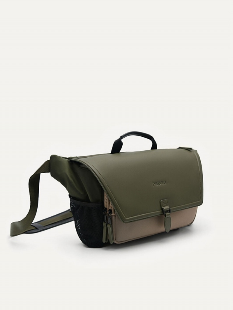 Green Men's Pedro Owen Messenger Bags | TXMJWI-348