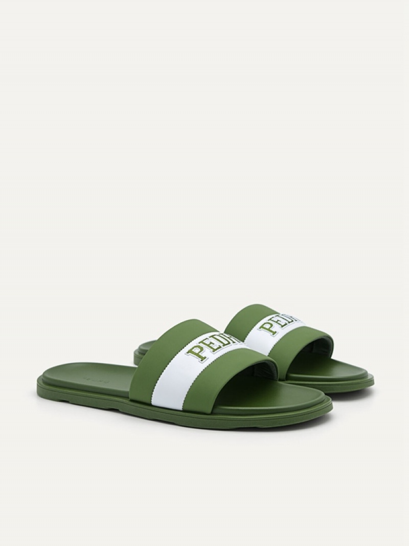 Green Men's Pedro Pascal Slides | UQNDJR-397