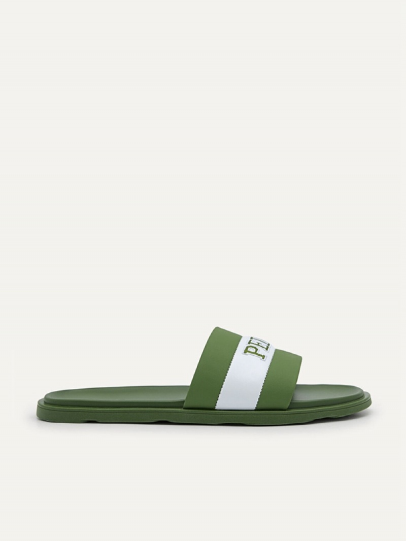 Green Men\'s Pedro Pascal Slides | UQNDJR-397