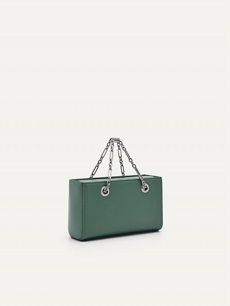 Green Women's Pedro Chain Handle Handbag | AYJWNZ-874