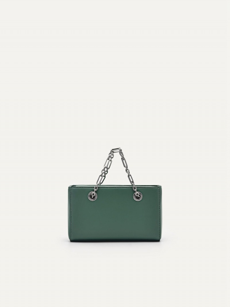 Green Women's Pedro Chain Handle Handbag | AYJWNZ-874