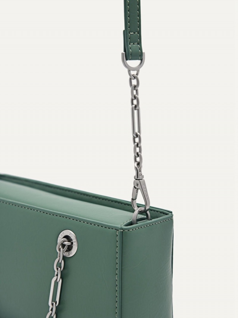 Green Women's Pedro Chain Handle Handbag | AYJWNZ-874