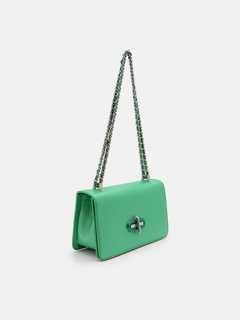 Green Women's Pedro Lily Shoulder Bags | AKQWTS-638