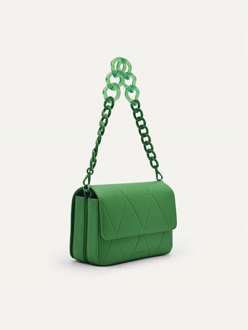 Green Women's Pedro Megan Shoulder Bags | DZAYKF-063