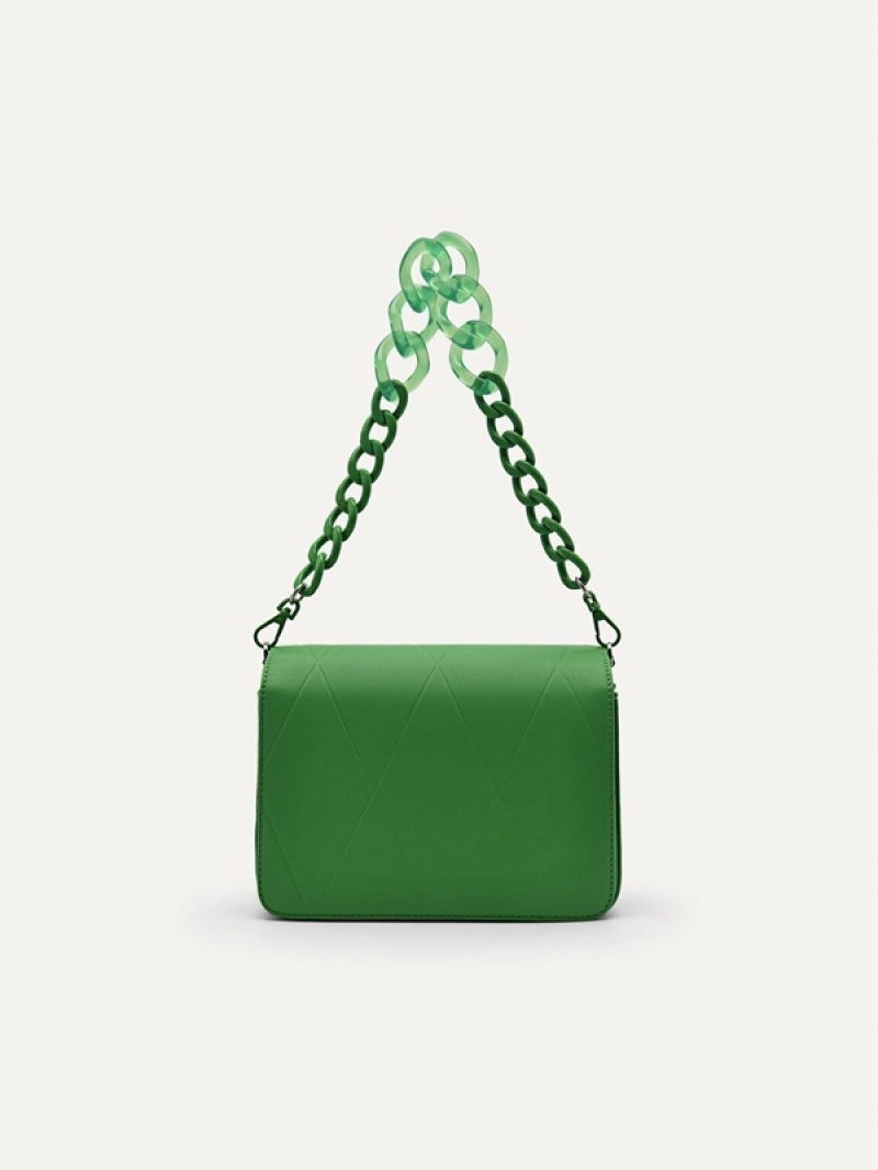 Green Women's Pedro Megan Shoulder Bags | DZAYKF-063