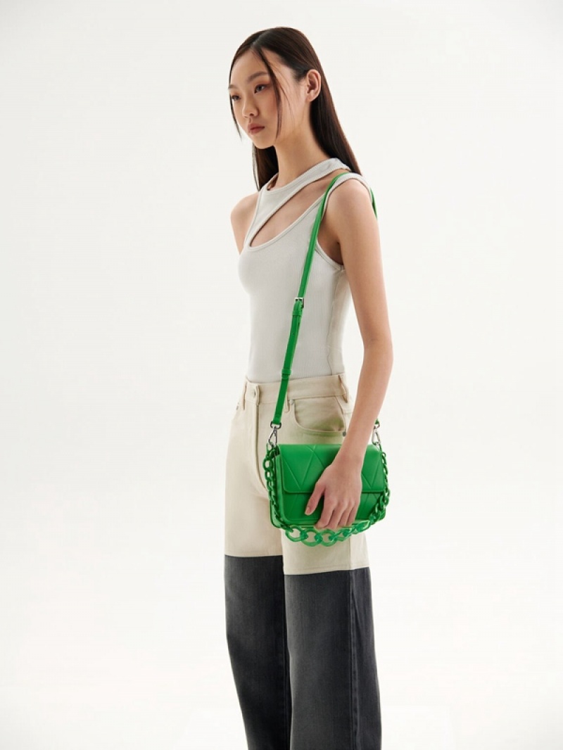 Green Women's Pedro Megan Shoulder Bags | DZAYKF-063