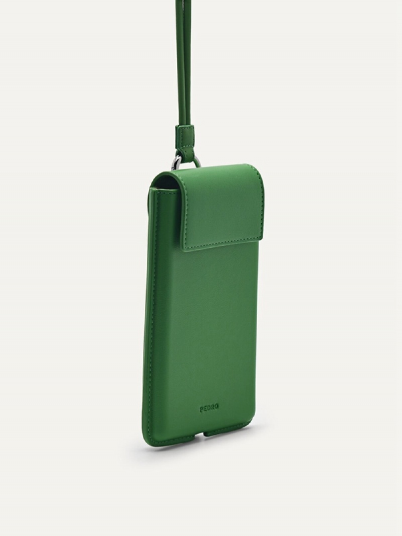 Green Women's Pedro Micro Phone with Lanyard Pouches | GOYHDS-345