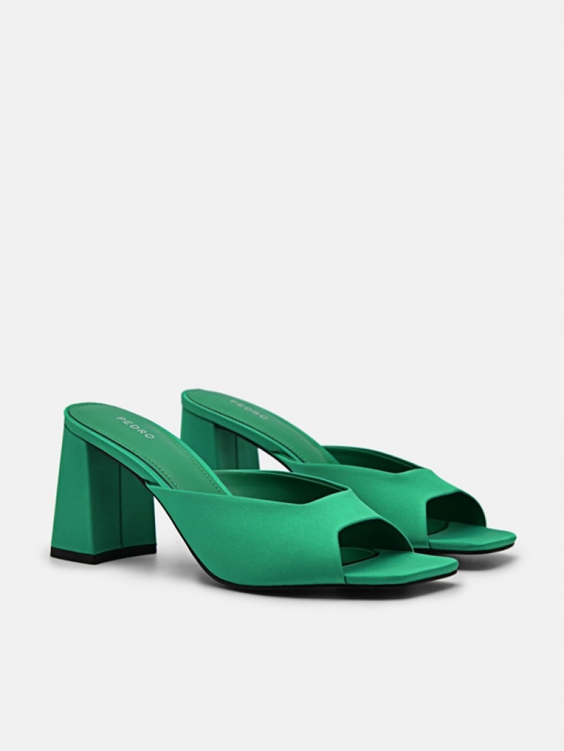 Green Women's Pedro Peggy Heels Sandals | FLPNDJ-760