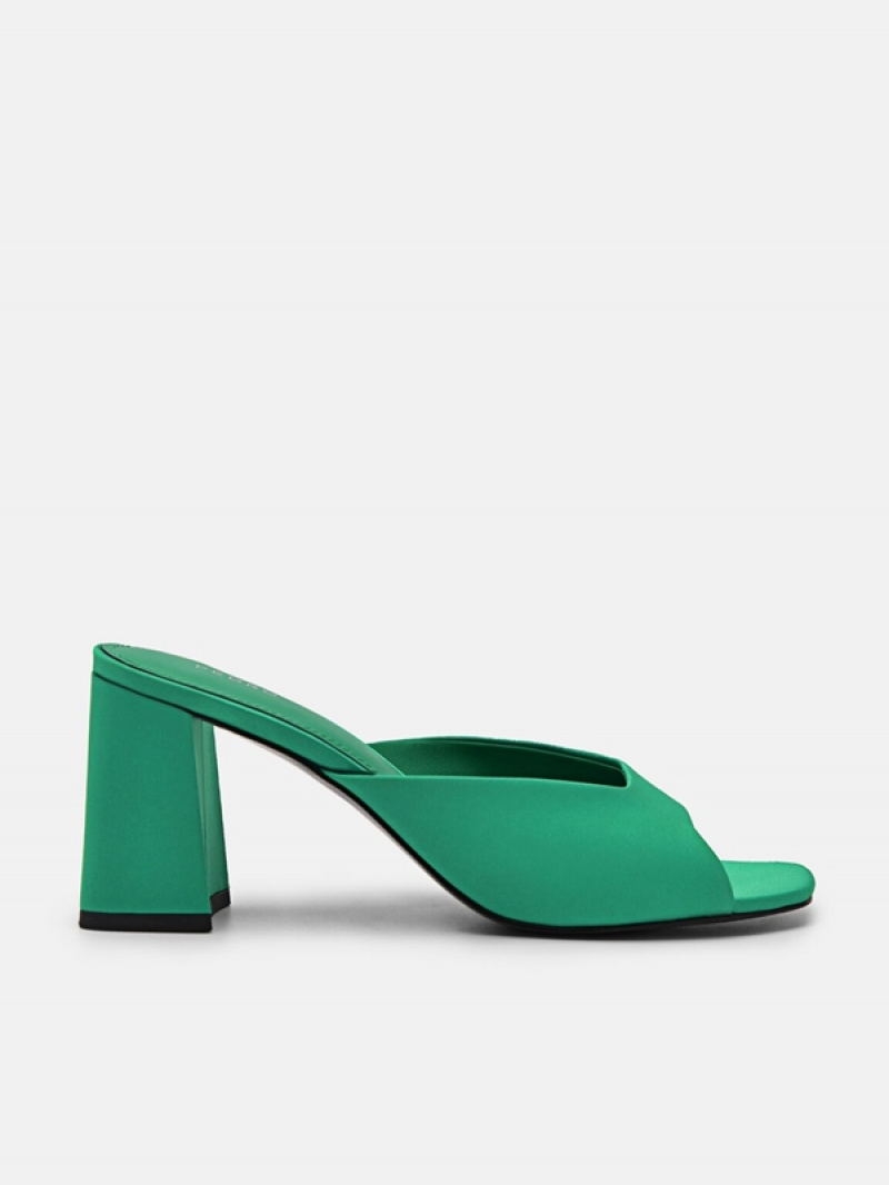 Green Women\'s Pedro Peggy Heels Sandals | FLPNDJ-760