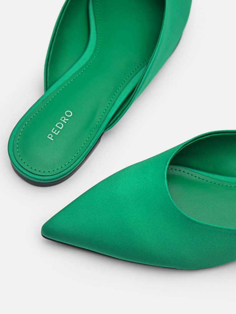 Green Women's Pedro Peggy Mules | YOCQWM-725