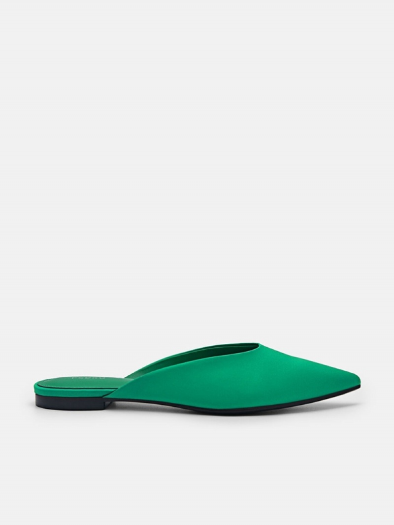 Green Women\'s Pedro Peggy Mules | YOCQWM-725