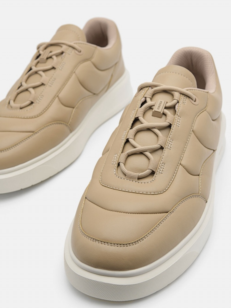 Grey Brown Men's Pedro Dayflux Sneakers | MEDKGR-573