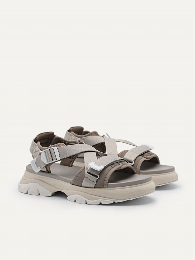 Grey Brown Men's Pedro Hybrix Sandals | UFGOMY-198