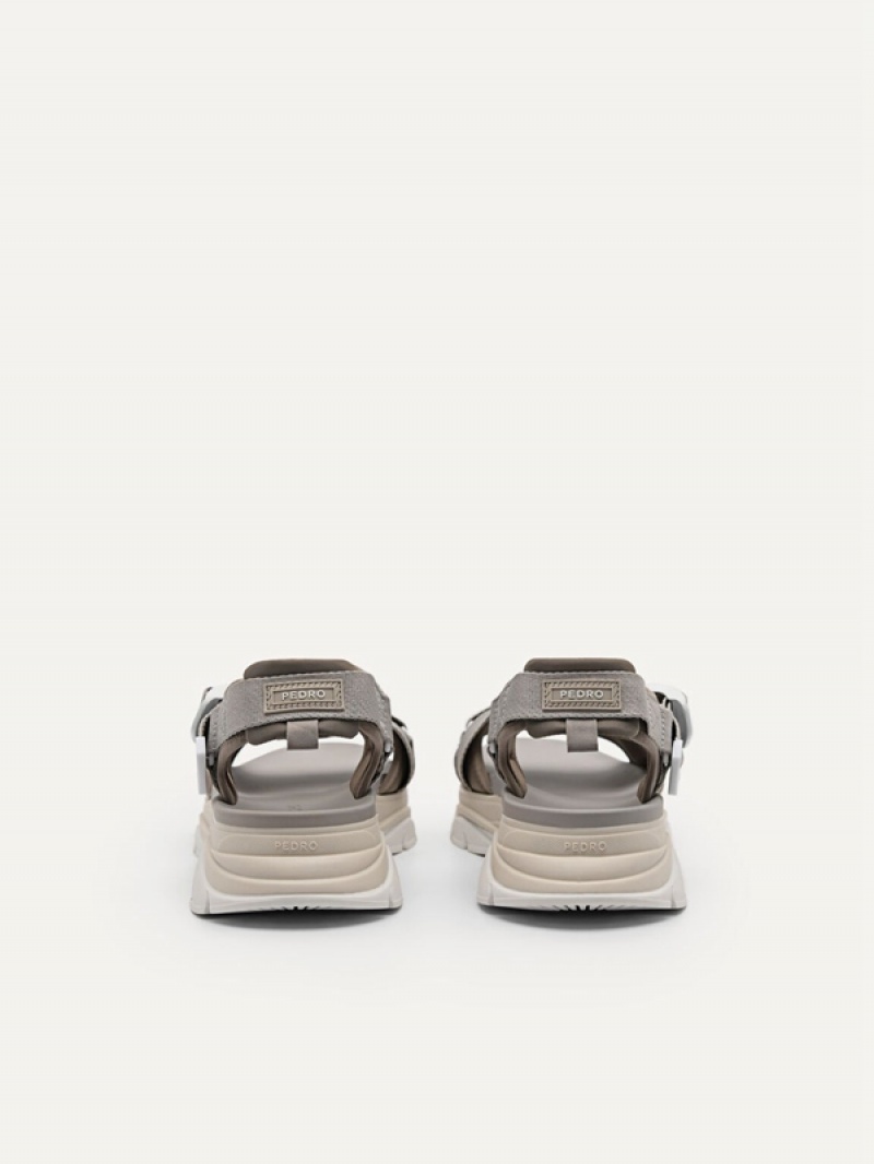 Grey Brown Men's Pedro Hybrix Sandals | UFGOMY-198