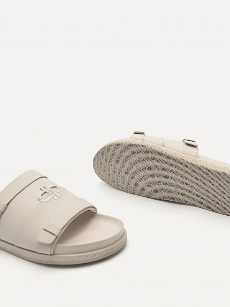 Grey Brown Men's Pedro Icon Slides | PGIQZB-037