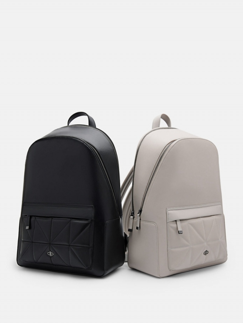 Grey Brown Men's Pedro Icon in Pixel Backpacks | EMUHKG-526