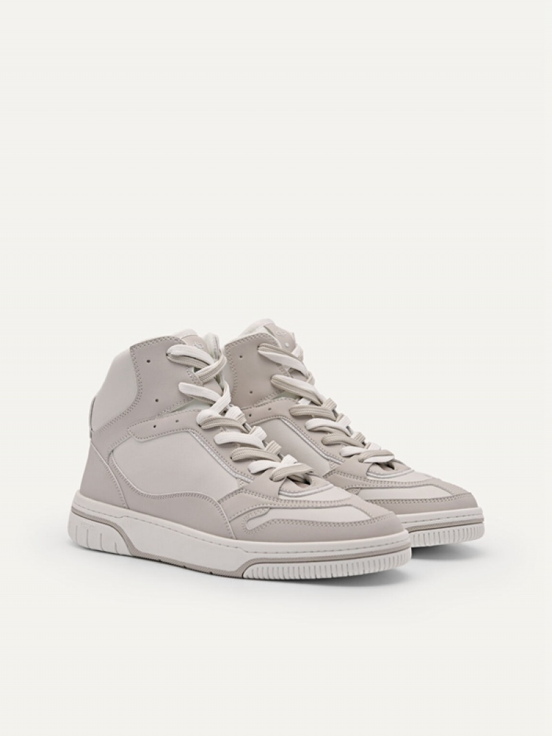 Grey Brown Women's Pedro Icon EOS High Top Sneakers | QBCLVT-127