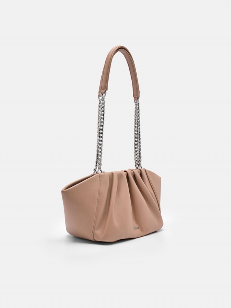 Grey Brown Women's Pedro Nalia Shoulder Bags | YZXATH-084