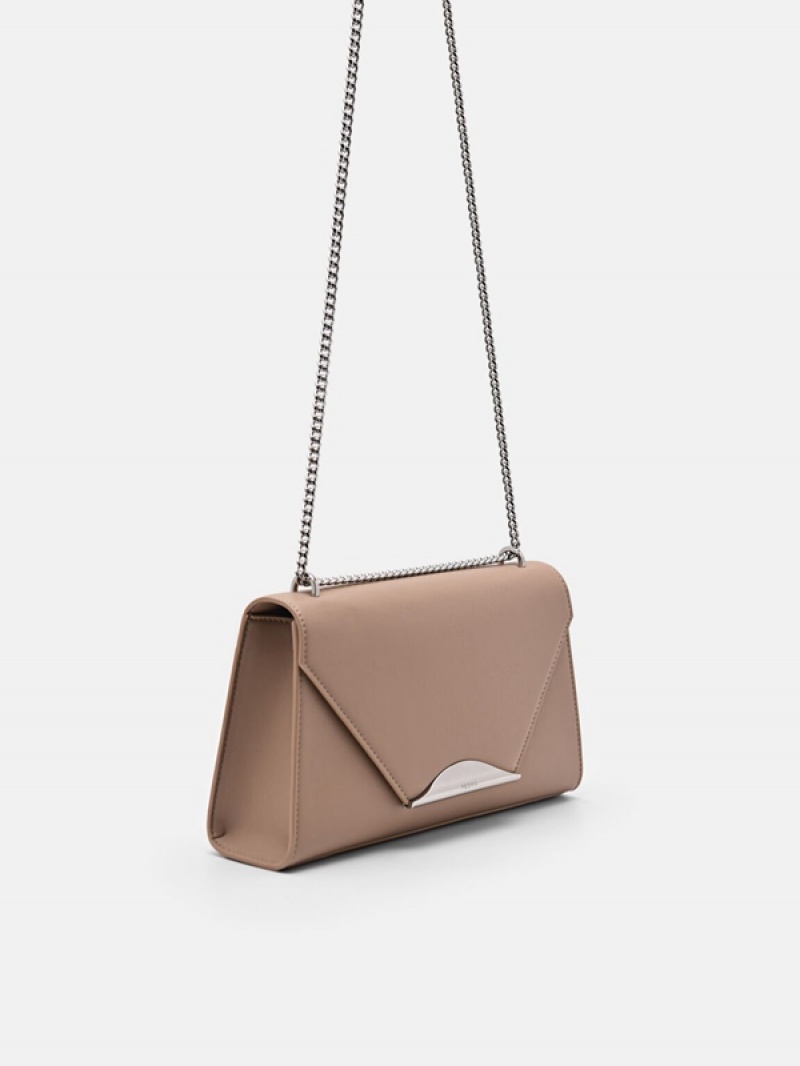 Grey Brown Women's Pedro Rina Shoulder Bags | RVXBOG-739