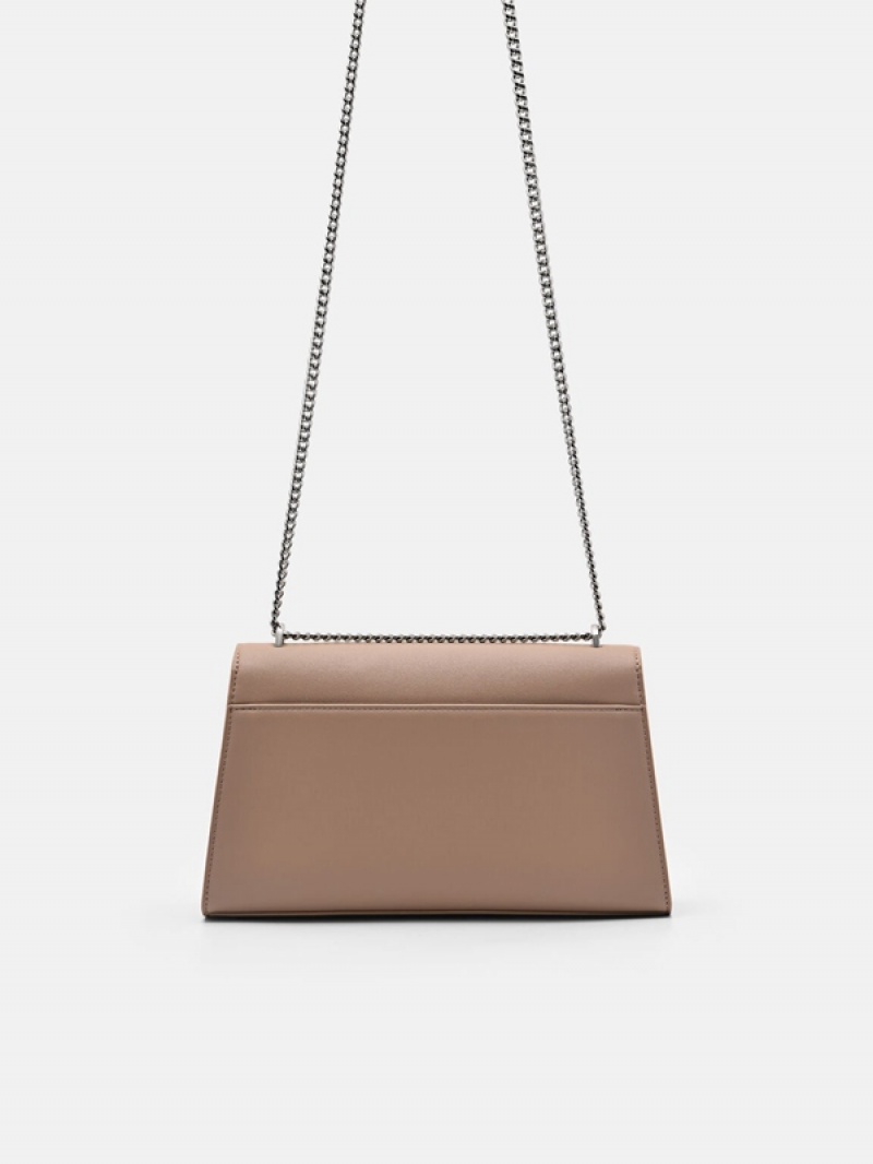 Grey Brown Women's Pedro Rina Shoulder Bags | RVXBOG-739