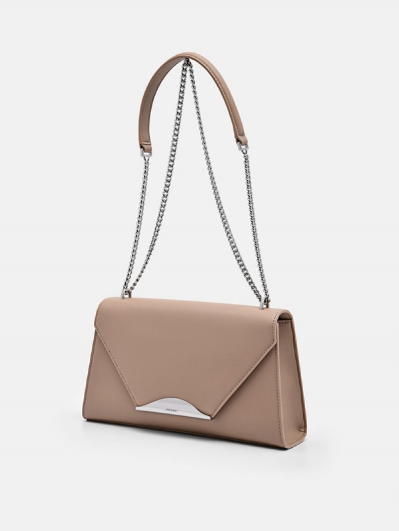 Grey Brown Women's Pedro Rina Shoulder Bags | RVXBOG-739