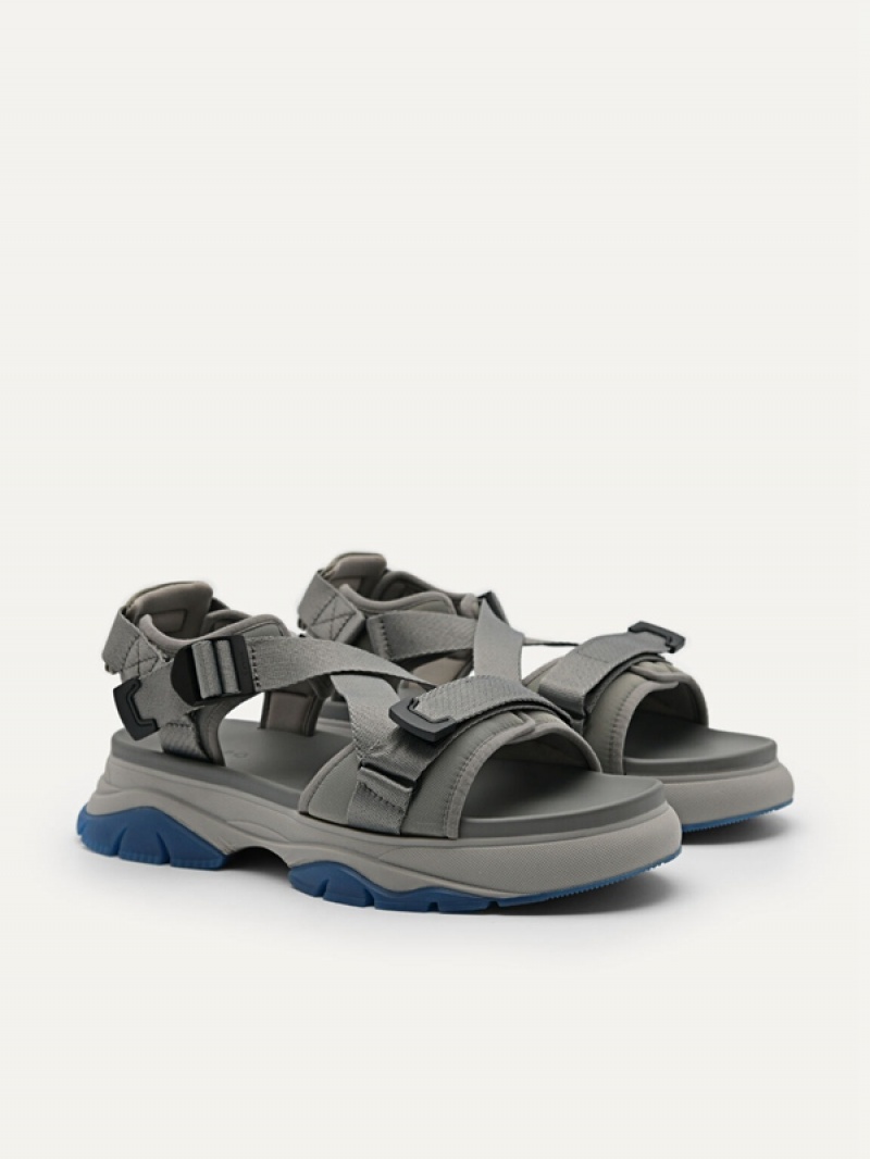 Grey Men's Pedro Hybrix Sandals | MVEACU-690