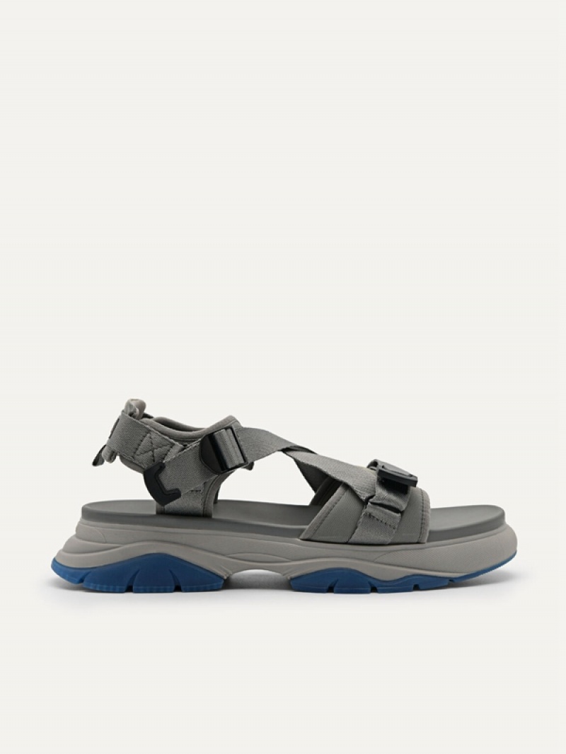 Grey Men\'s Pedro Hybrix Sandals | MVEACU-690