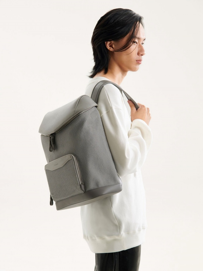 Grey Men's Pedro Nomad Backpacks | QGKCAY-719