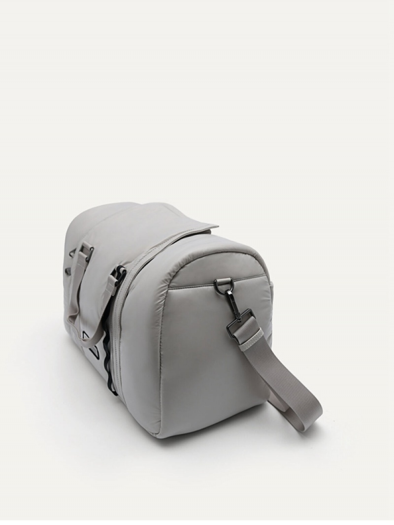 Grey Men's Pedro Plush Duffle Bags | BZCOGN-289