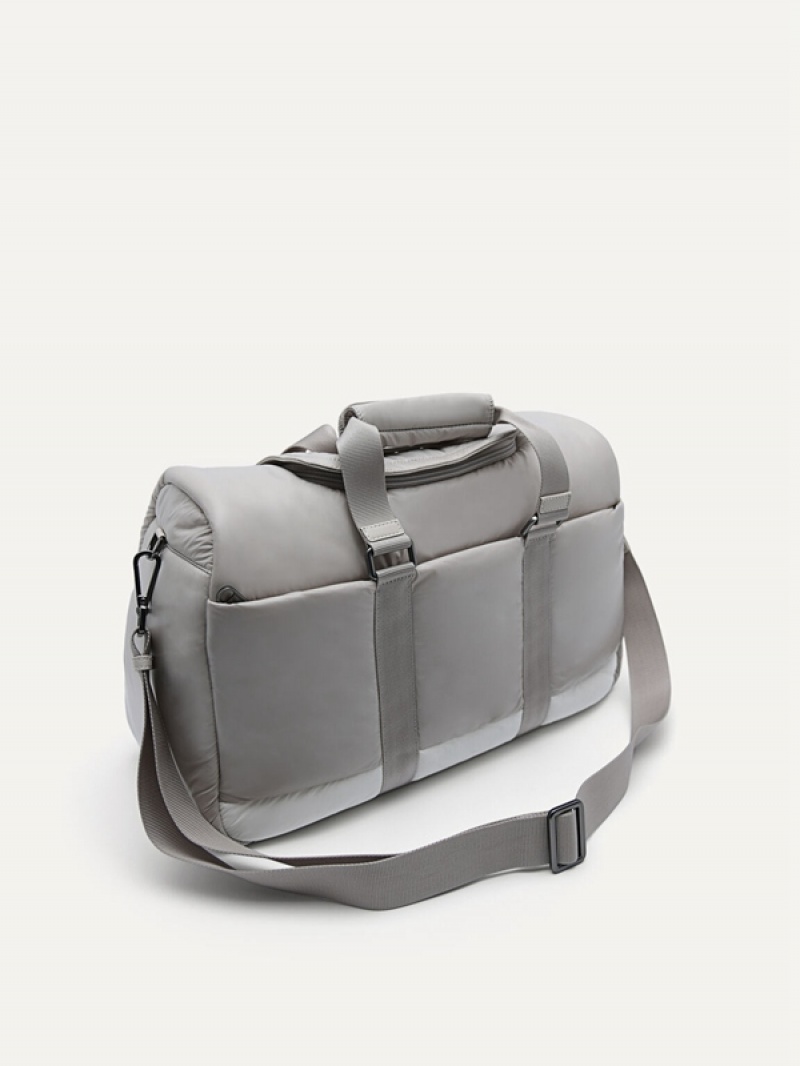 Grey Men's Pedro Plush Duffle Bags | BZCOGN-289