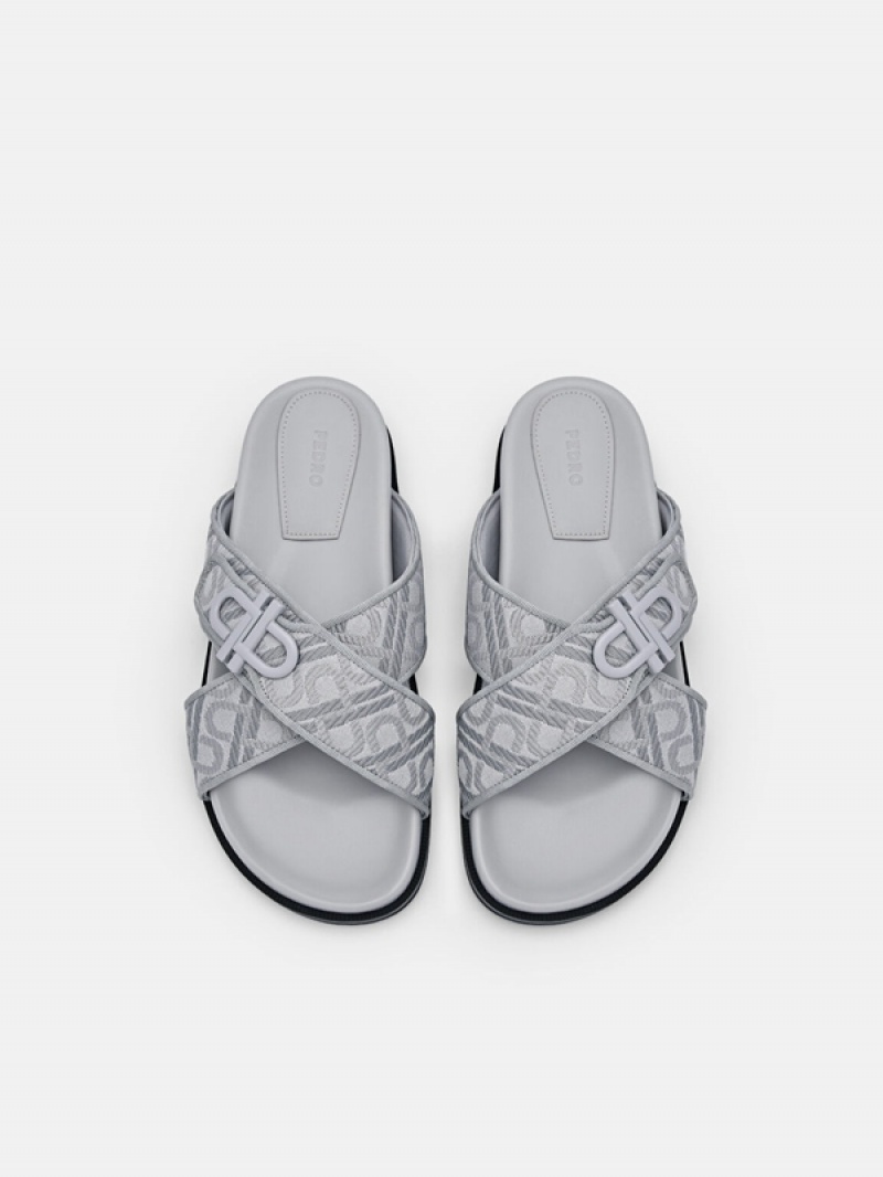 Grey Women's Pedro Icon Cross Sandals | RMDZIO-098