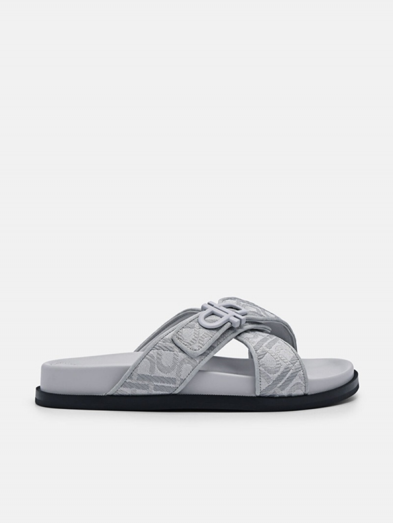 Grey Women\'s Pedro Icon Cross Sandals | RMDZIO-098