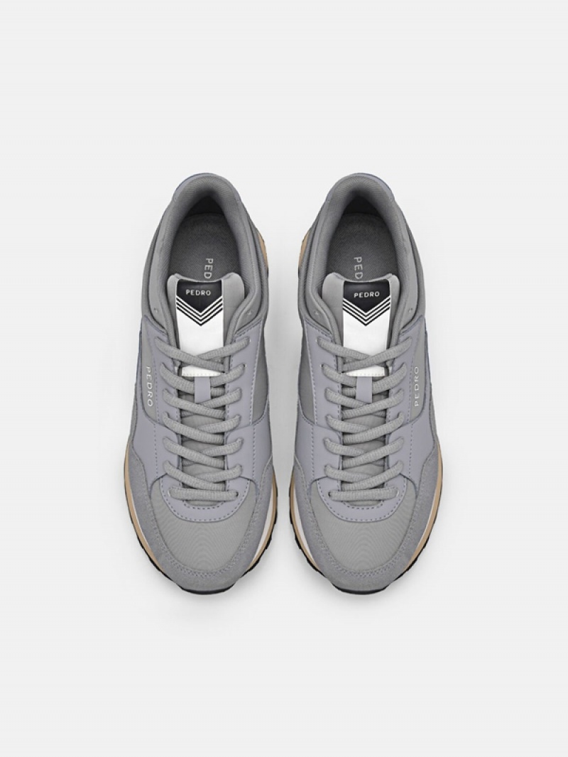 Grey Women's Pedro Stream Suede Sneakers | MDXJAW-697