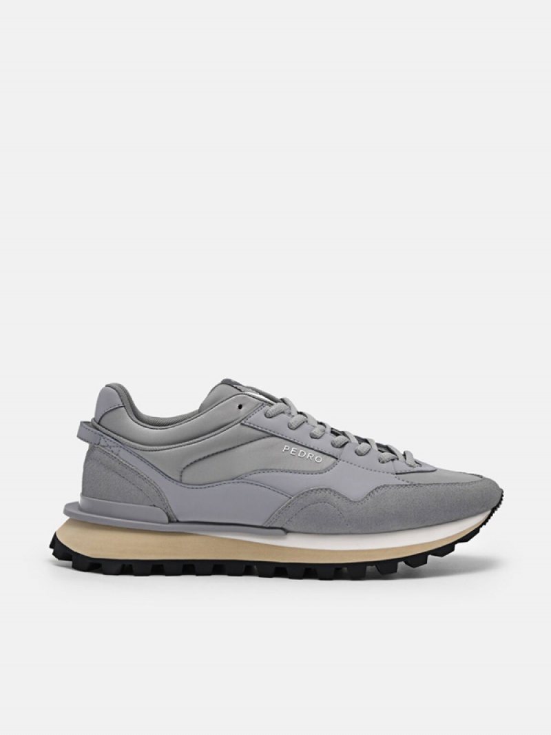 Grey Women\'s Pedro Stream Suede Sneakers | MDXJAW-697