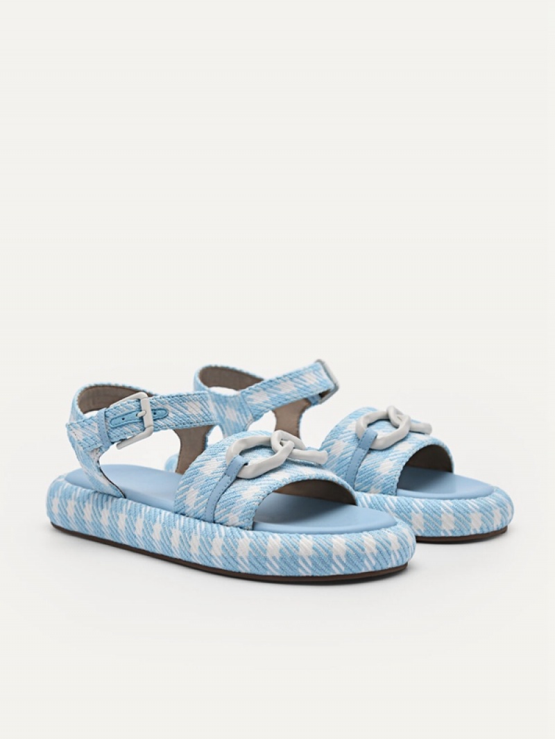 Light Blue Women's Pedro Amy Ankle Strap Sandals | DHOICA-068