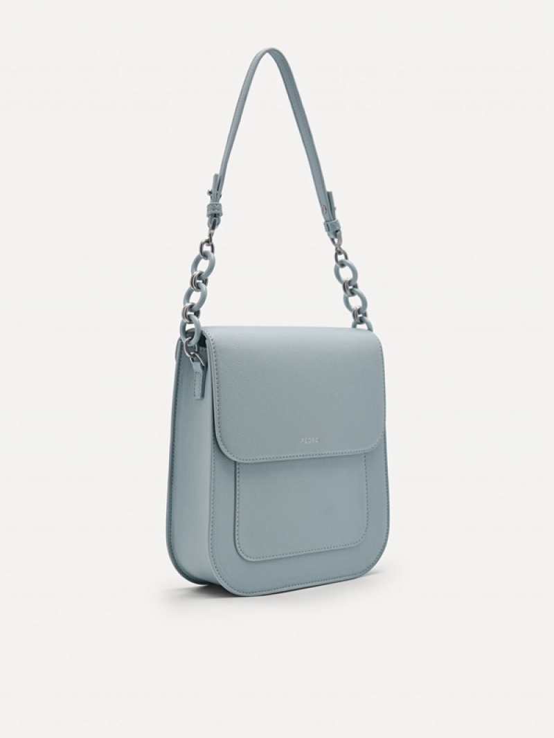 Light Blue Women's Pedro Sydney Shoulder Bags | NMIXSO-492