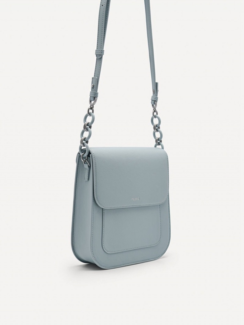 Light Blue Women's Pedro Sydney Shoulder Bags | NMIXSO-492